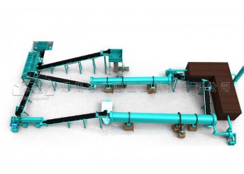華之強推薦內蒙古新型有機肥二合一造粒機設備生產線