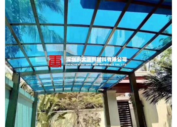 龍華湖藍(lán)耐力板批發(fā) 3MM雨棚工程耐力板定制