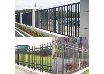 定制工業(yè)園廠房外墻防爬隔離欄桿小區(qū)鐵藝護(hù)欄隔離柵按圖加工